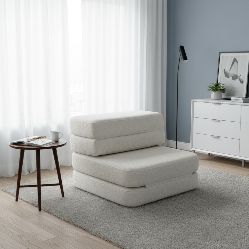 Nordic Foldable Multifunctional Compression Sofa - Skeletal-Free Silent Chenille Foam Sofa For Living Room & Bedroom Lumendat
