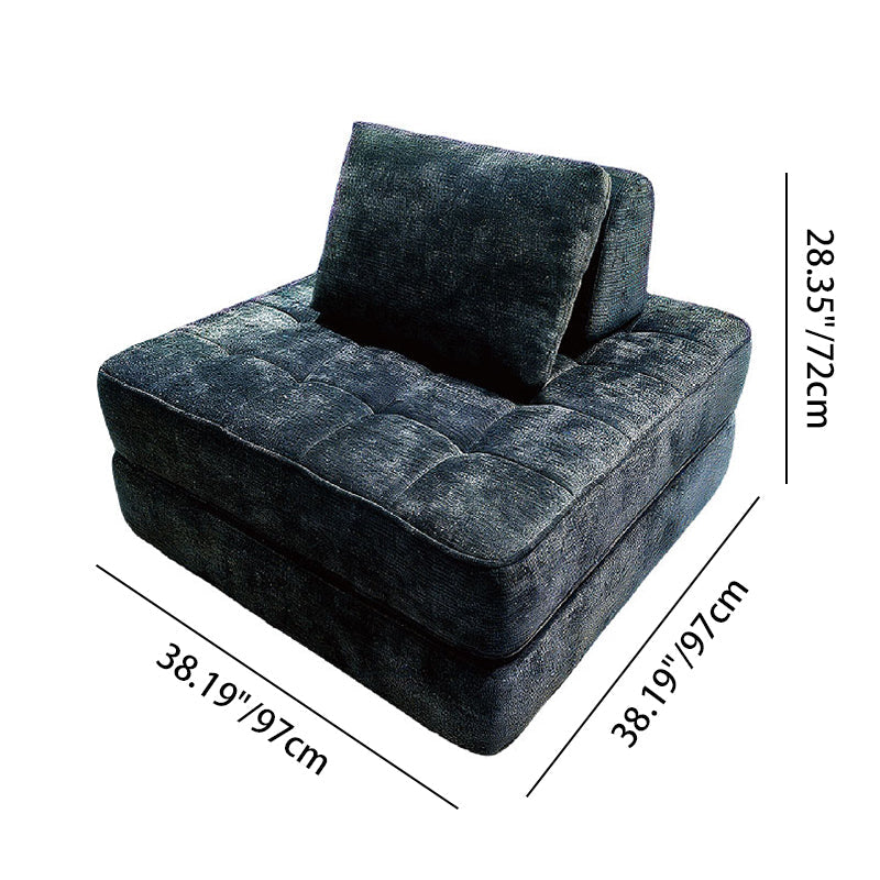 Transformable Shabby Chic Compression Sofa - High-Density High-Resilience Foam Chenille Lounge Chair For Living Room Lumendat