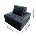 Transformable Shabby Chic Compression Sofa - High-Density High-Resilience Foam Chenille Lounge Chair For Living Room Lumendat