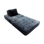 Transformable Shabby Chic Compression Sofa - High-Density High-Resilience Foam Chenille Lounge Chair For Living Room Lumendat