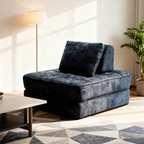 Transformable Shabby Chic Compression Sofa - High-Density High-Resilience Foam Chenille Lounge Chair For Living Room Lumendat