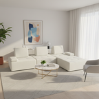 Minimalist Modular Free-Combination Sectional Compression Sofa - High-Resilience Foam Sherpa Modular Sofa For Living Room Lumendat