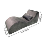Contemporary Scandinavian Corduroy Compressed Accent Sofa - Wave-Shaped Lounge Chair For Living Room Lumendat