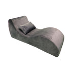 Contemporary Scandinavian Corduroy Compressed Accent Sofa - Wave-Shaped Lounge Chair For Living Room Lumendat