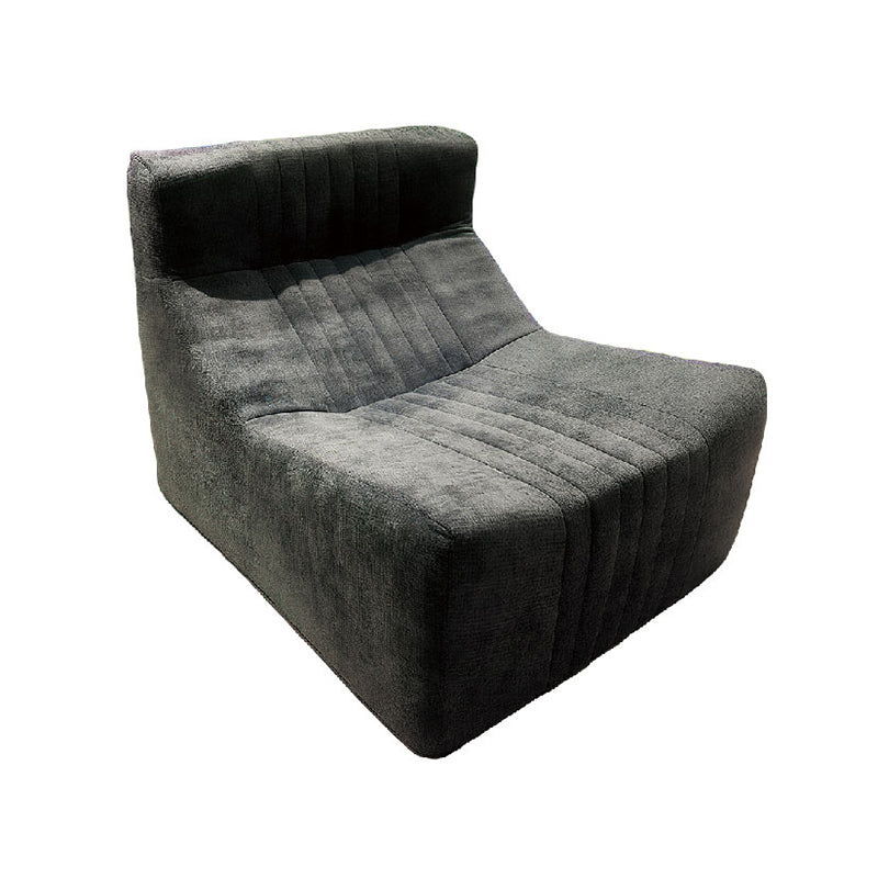 Modern Minimalist Chenille Compressed Single Sofa - Geometric Block Lounge Chair For Living Room Lumendat