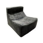 Modern Minimalist Chenille Compressed Single Sofa - Geometric Block Lounge Chair For Living Room Lumendat