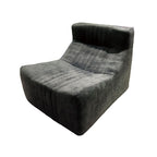 Modern Minimalist Chenille Compressed Single Sofa - Geometric Block Lounge Chair For Living Room Lumendat