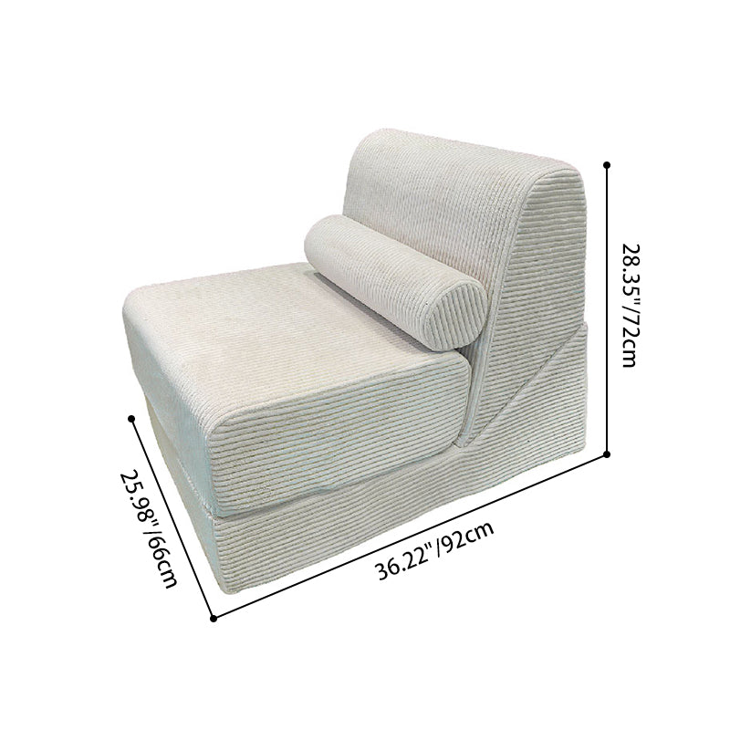 Modern Modular Corduroy Compressed Sofa - Vacuum Compressed Convertible Lounge Chair For Living Room Lumendat
