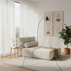 Modern Modular Corduroy Compressed Sofa - Vacuum Compressed Convertible Lounge Chair For Living Room Lumendat