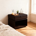 Vintage Rotatable Nightstand - Durable & Sturdy Plywood Side Table For Bedroom Lumendat