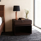 Vintage Rotatable Nightstand - Durable & Sturdy Plywood Side Table For Bedroom Lumendat