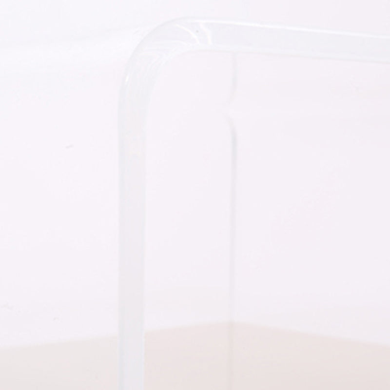 Transparent Acrylic Nightstand - Minimalist Sturdy U-Shaped Support Legs Bedside Table 1-Drawer For Bedroom & Living Room Lumendat