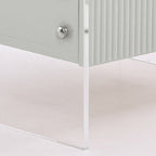 Transparent Acrylic Nightstand - Minimalist Sturdy U-Shaped Support Legs Bedside Table 1-Drawer For Bedroom & Living Room Lumendat