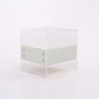 Transparent Acrylic Nightstand - Minimalist Sturdy U-Shaped Support Legs Bedside Table 1-Drawer For Bedroom & Living Room Lumendat