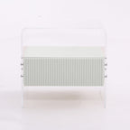 Transparent Acrylic Nightstand - Minimalist Sturdy U-Shaped Support Legs Bedside Table 1-Drawer For Bedroom & Living Room Lumendat