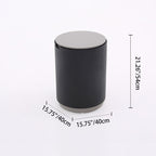 Modern Minimalist Smoked Wood Nightstand - High-Quality Round Design Bedside Table 2-Cabinet For Bedroom & Living Room Lumendat