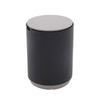 Modern Minimalist Smoked Wood Nightstand - High-Quality Round Design Bedside Table 2-Cabinet For Bedroom & Living Room Lumendat