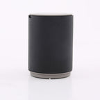 Modern Minimalist Smoked Wood Nightstand - High-Quality Round Design Bedside Table 2-Cabinet For Bedroom & Living Room Lumendat