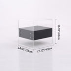 Acrylic Industrial-Style Nightstand - Functional Aesthetics Rectangular Bedside Table 1-Drawer For Bedroom & Living Room Lumendat