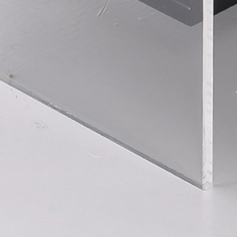 Acrylic Industrial-Style Nightstand - Functional Aesthetics Rectangular Bedside Table 1-Drawer For Bedroom & Living Room Lumendat
