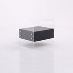 Acrylic Industrial-Style Nightstand - Functional Aesthetics Rectangular Bedside Table 1-Drawer For Bedroom & Living Room Lumendat