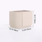Premium Luxury Nightstand - Delicate Textured Panel Bedside Table 2-Drawer For Bedroom & Living Room Lumendat