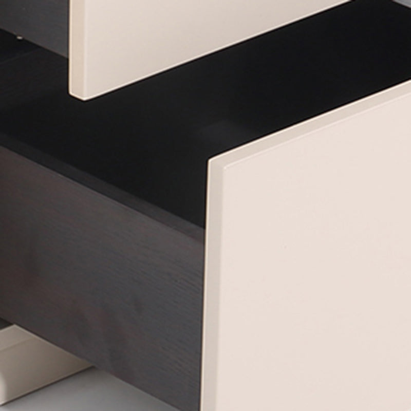 Premium Luxury Nightstand - Delicate Textured Panel Bedside Table 2-Drawer For Bedroom & Living Room Lumendat