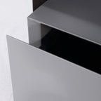 Contemporary Industrial Nightstand - Versatile Style & Ultra-Minimalist Hidden Handle Bedside Table 2-Drawer For Bedroom Lumendat