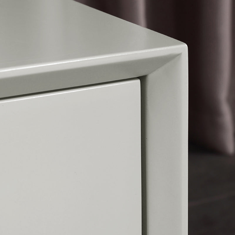 Industrial Style Nightstand - Heavy-Duty Carbon Steel Bedside Table 2-Drawer For Bedroom & Living Room Lumendat