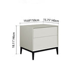 Industrial Style Nightstand - Heavy-Duty Carbon Steel Bedside Table 2-Drawer For Bedroom & Living Room Lumendat