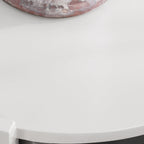 Scandinavian Style Round Nightstand - Space-Maximizing Storage Magic Bedside Table 1-Drawer For Bedroom Lumendat