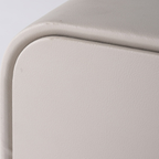 Sleek Storage & Refined Aesthetics Nightstand - Modern Minimalist Rectangular Soft PVC Leather Surface Bedside Table 2-Drawer For Bedroom Lumendat