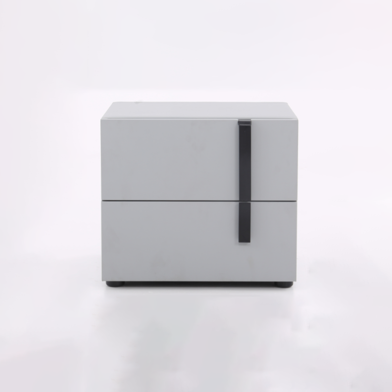 Contemporary Nordic Nightstand - Soft-Touch Storage & Natural Eco-Friendly Charm Bedside Table 2-Drawer For Bedroom & Living Room Lumendat