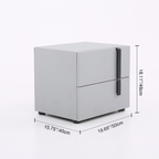 Contemporary Nordic Nightstand - Soft-Touch Storage & Natural Eco-Friendly Charm Bedside Table 2-Drawer For Bedroom & Living Room Lumendat