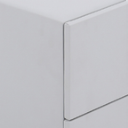 Contemporary Nordic Nightstand - Soft-Touch Storage & Natural Eco-Friendly Charm Bedside Table 2-Drawer For Bedroom & Living Room Lumendat