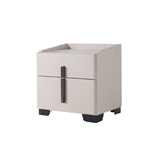 Elegant Light Luxury Nightstand - Timeless Versatility & Thoughtful Humanized Details Bedside Table 2-Drawer For Bedroom & Living Room Lumendat