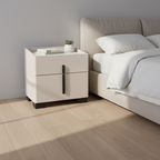 Elegant Light Luxury Nightstand - Timeless Versatility & Thoughtful Humanized Details Bedside Table 2-Drawer For Bedroom & Living Room Lumendat