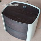 Vintage-Inspired Smart Nightstand - Wireless Fast Charging & Easy Functionality Bedside Table 2-Drawer For Bedroom Lumendat