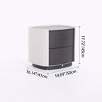 Vintage-Inspired Smart Nightstand - Wireless Fast Charging & Easy Functionality Bedside Table 2-Drawer For Bedroom Lumendat