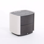 Vintage-Inspired Smart Nightstand - Wireless Fast Charging & Easy Functionality Bedside Table 2-Drawer For Bedroom Lumendat
