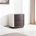 Vintage-Inspired Smart Nightstand - Wireless Fast Charging & Easy Functionality Bedside Table 2-Drawer For Bedroom Lumendat
