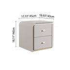 Scandinavian-Style Delicate Touch Bedroom Nightstand - Durable & Multi-Functional Storage Bedside Table 2-Drawer For Bedroom Lumendat