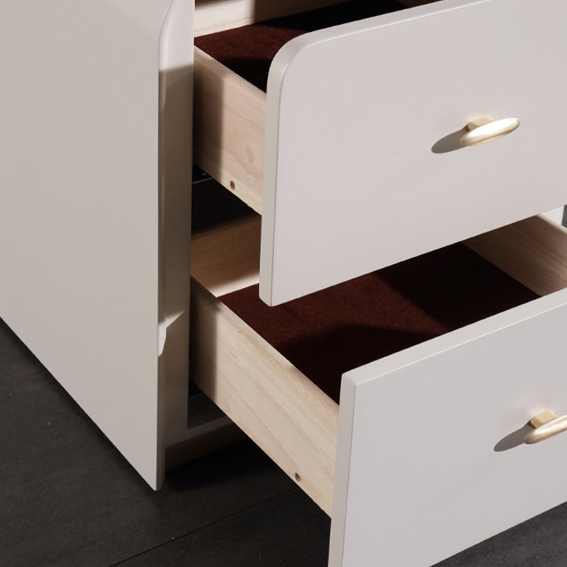 Scandinavian-Style Delicate Touch Bedroom Nightstand - Durable & Multi-Functional Storage Bedside Table 2-Drawer For Bedroom Lumendat