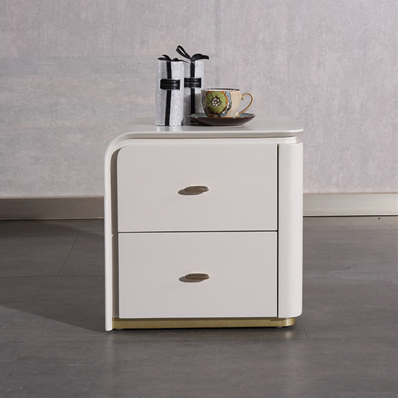 Scandinavian-Style Delicate Touch Bedroom Nightstand - Durable & Multi-Functional Storage Bedside Table 2-Drawer For Bedroom Lumendat