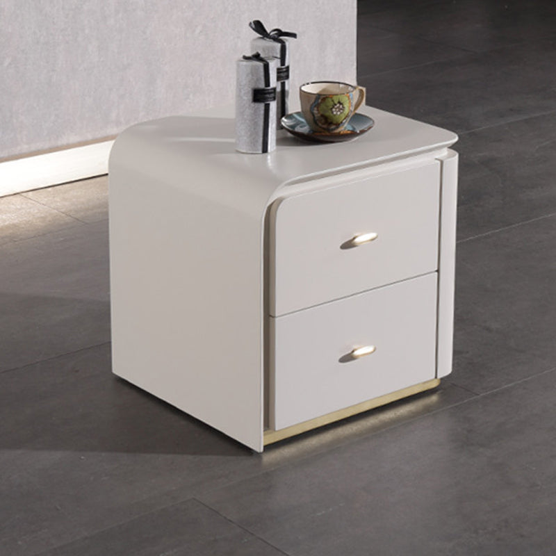 Scandinavian-Style Delicate Touch Bedroom Nightstand - Durable & Multi-Functional Storage Bedside Table 2-Drawer For Bedroom Lumendat