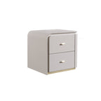 Scandinavian-Style Delicate Touch Bedroom Nightstand - Durable & Multi-Functional Storage Bedside Table 2-Drawer For Bedroom Lumendat