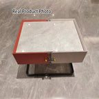 Industrial Stylish Floating Nightstand - Premium Sintered Stone Top & Durable E1 Frame Bedside Table 1-Drawer For Bedroom Lumendat