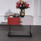 Industrial Stylish Floating Nightstand - Premium Sintered Stone Top & Durable E1 Frame Bedside Table 1-Drawer For Bedroom Lumendat