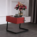 Industrial Stylish Floating Nightstand - Premium Sintered Stone Top & Durable E1 Frame Bedside Table 1-Drawer For Bedroom Lumendat