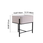 Durable Minimalist Nightstand - Sintered Rock Slab Top & Solid Wood Drawer Storage Bedside Table 1-Drawer For Bedroom Lumendat